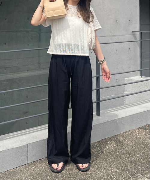 LE MORE(リモア)の「シアーレースプルオーバー(Tシャツ/カットソー・レディース・アイボリー/ブラック・FREE)」の18枚目の写真