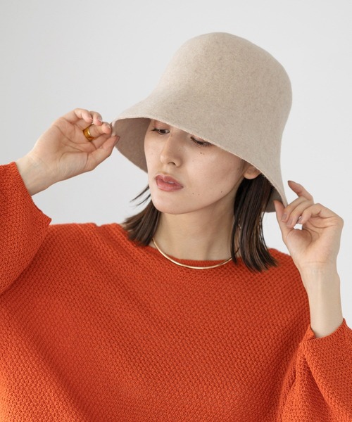 LEPSIM(レプシィム)の「バスクバケットハット 964164(ハット・レディース・ブラック/アイボリー/ダークブラウン・ONE SIZE)」の4枚目の写真