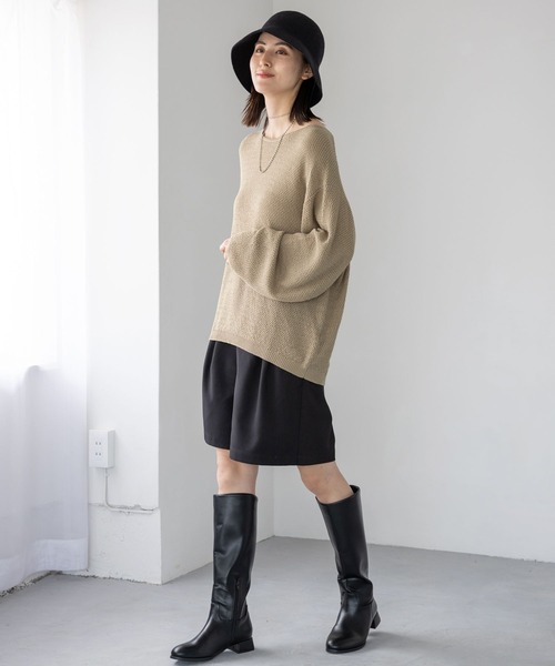 LEPSIM(レプシィム)の「バスクバケットハット 964164(ハット・レディース・ブラック/アイボリー/ダークブラウン・ONE SIZE)」の8枚目の写真