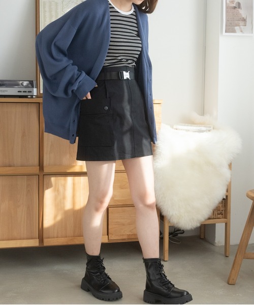 Ada.(エイダ)の「秋冬 袖口折り返しルーズカーディガン(カーディガン/ボレロ・レディース・ブラック/ブルー/ベージュ/グリーン/ライトグレー/マスタード・M/L)」の22枚目の写真