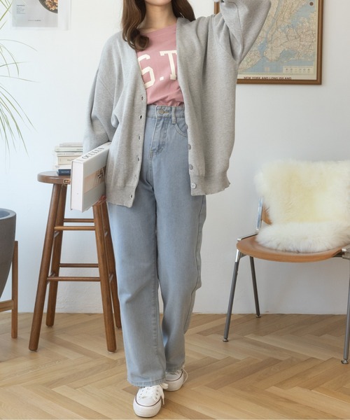 Ada.(エイダ)の「秋冬 袖口折り返しルーズカーディガン(カーディガン/ボレロ・レディース・ブラック/ブルー/ベージュ/グリーン/ライトグレー/マスタード・M/L)」の21枚目の写真