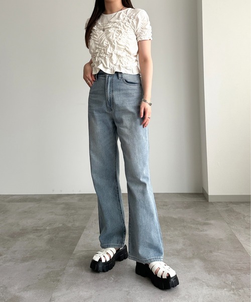 apres jour mignon（アプレジュールミニョン）の「クシュクシュカットソー【ZOZOTOWN限定アイテム】（Tシャツ/カットソー・レディース・オフホワイト/ブラック・フリー/X-LARGE）」の10枚目の写真
