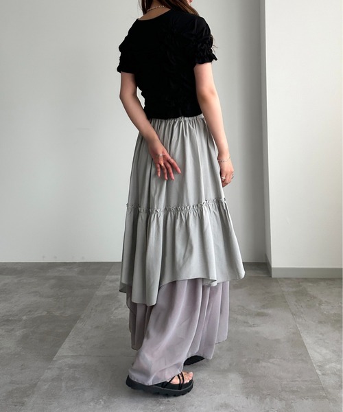 apres jour mignon（アプレジュールミニョン）の「クシュクシュカットソー【ZOZOTOWN限定アイテム】（Tシャツ/カットソー・レディース・オフホワイト/ブラック・フリー/X-LARGE）」の16枚目の写真