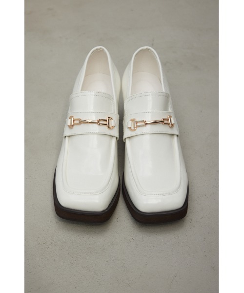 AZUL by moussy(アズールバイマウジー)の「スクエアトゥビットローファー(ローファー・レディース・ブラック/アイボリー・LL/MEDIUM/SMALL/LARGE)」の10枚目の写真