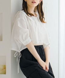 moulis' | リボンドロストセーラーショートブラウス(シャツ/ブラウス)