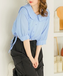 moulis' | リボンドロストセーラーショートブラウス(シャツ/ブラウス)