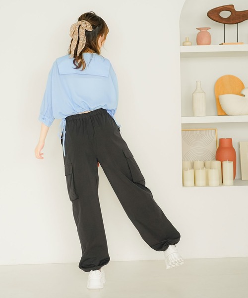 moulis'（ムーリス）の「リボンドロストセーラーショートブラウス（シャツ/ブラウス・レディース・イエロー/ホワイト/ブラック/ブルー・X-LARGE/MEDIUM/LARGE）」の19枚目の写真