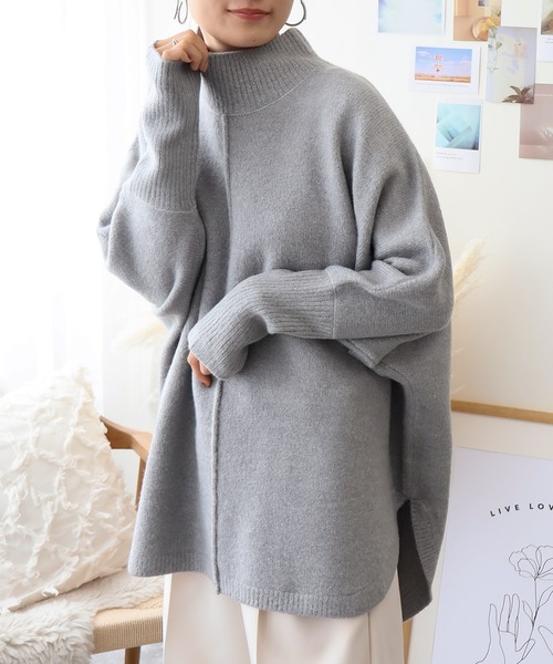 Social GIRL(ソーシャルガール)の「ハイネック オーバーサイズ ニットプルオーバー(ニット/セーター・レディース・チャコール/グレー/ベージュ/オートミール・FREE)」の19枚目の写真