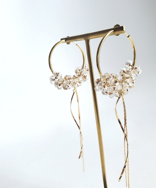 CERCA（チェルカ）の「MILIA/Water drops フープイヤリング（イヤリング・レディース・ゴールド・FREE）」の2枚目の写真