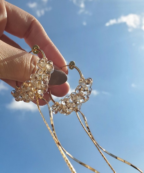 CERCA（チェルカ）の「MILIA/Water drops フープイヤリング（イヤリング・レディース・ゴールド・FREE）」の6枚目の写真