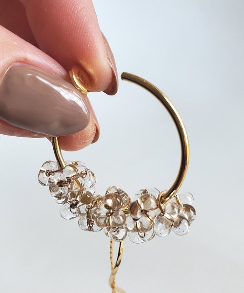 CERCA（チェルカ）の「MILIA/Water drops フープイヤリング（イヤリング・レディース・ゴールド・FREE）」の7枚目の写真