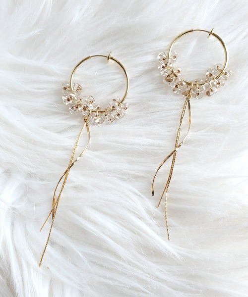 CERCA（チェルカ）の「MILIA/Water drops フープイヤリング（イヤリング・レディース・ゴールド・FREE）」の8枚目の写真