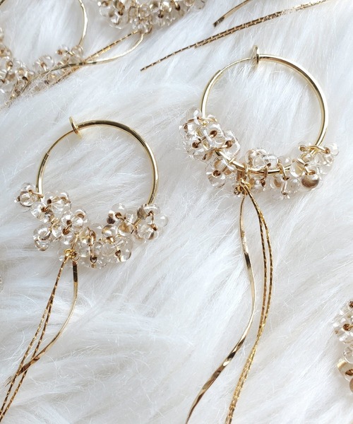 CERCA（チェルカ）の「MILIA/Water drops フープイヤリング（イヤリング・レディース・ゴールド・FREE）」の9枚目の写真