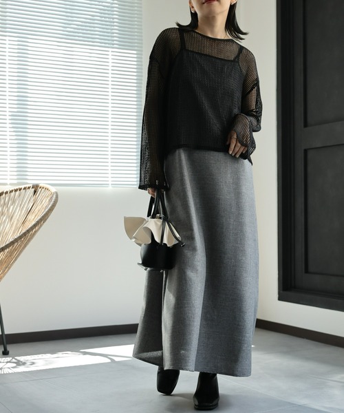 セール】メッシュトップス＋ワンピース set（ワンピース）｜ap