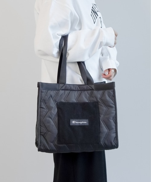 Champion（チャンピオン）の「Champion/チャンピオン キルティー トートバッグ  A4サイズ 12L No.63724（トートバッグ・レディース・ブラック/カーキ/オフホワイト・FREE）」の21枚目の写真