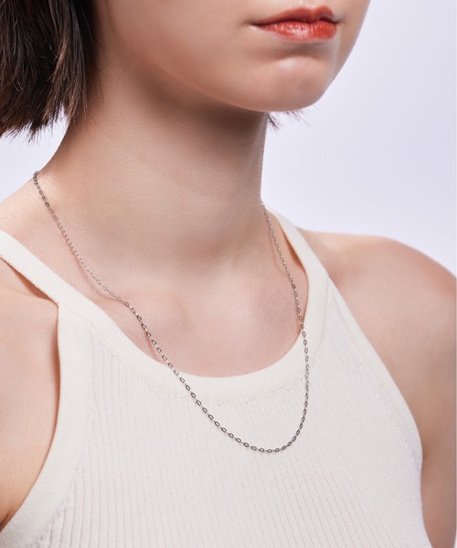 ieLS（イエルズ）の「金属アレルギー対応「ieLS」ステンレス　デイリーチェーンネックレス <グロス>（ネックレス・レディース・シルバー系2/シルバー/ゴールド/シルバー系3・52cm/45cm/39cm/52㎝）」の2枚目の写真