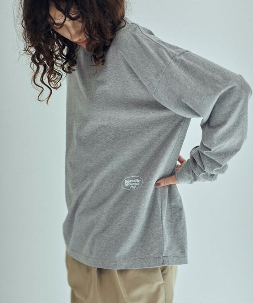 SEA(シー)の「Seavally Mountain Club GRAPHIC L/S TEE(Tシャツ/カットソー・レディース・ホワイト/グレー・0/1/2)」の2枚目の写真