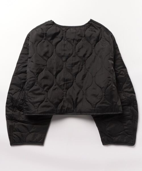 STYLEBLOCK（スタイルブロック）の「リップストップライナーキルトショートジャケット（ブルゾン・レディース・ベージュ/ブラック/ホワイト系その他/カーキ・M）」の5枚目の写真