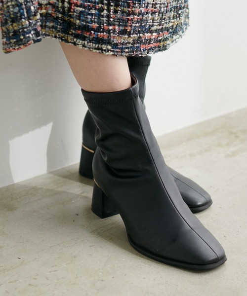 natural couture(ナチュラルクチュール)の「ヒール金具ストレッチブーツ(その他シューズ・レディース・アイボリー/ブラック/ブラウン・MEDIUM/LARGE)」の9枚目の写真