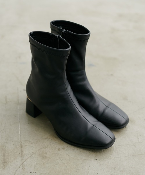 natural couture(ナチュラルクチュール)の「ヒール金具ストレッチブーツ(その他シューズ・レディース・アイボリー/ブラック/ブラウン・MEDIUM/LARGE)」の8枚目の写真