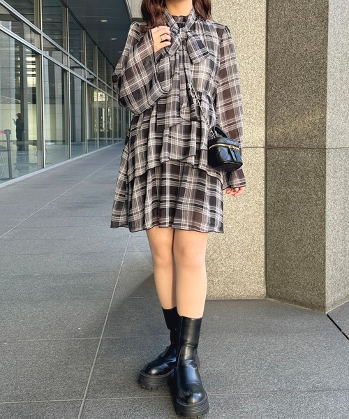 apres jour(アプレジュール)の「アソートシフォンミニワンピース【ZOZOTOWN限定アイテム】(ワンピース・レディース・ピンク/ブラック系その他/アイボリー・X-LARGE/フリー)」の19枚目の写真