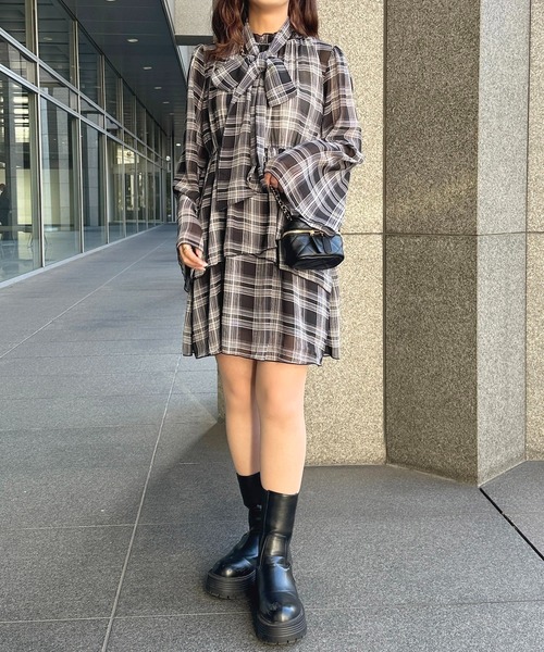 apres jour(アプレジュール)の「アソートシフォンミニワンピース【ZOZOTOWN限定アイテム】(ワンピース・レディース・ピンク/ブラック系その他/アイボリー・X-LARGE/フリー)」の20枚目の写真