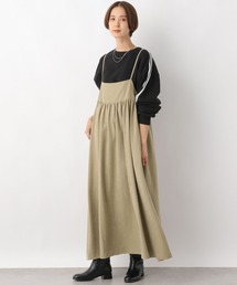 切り替えギャザーキャミワンピース2　983211