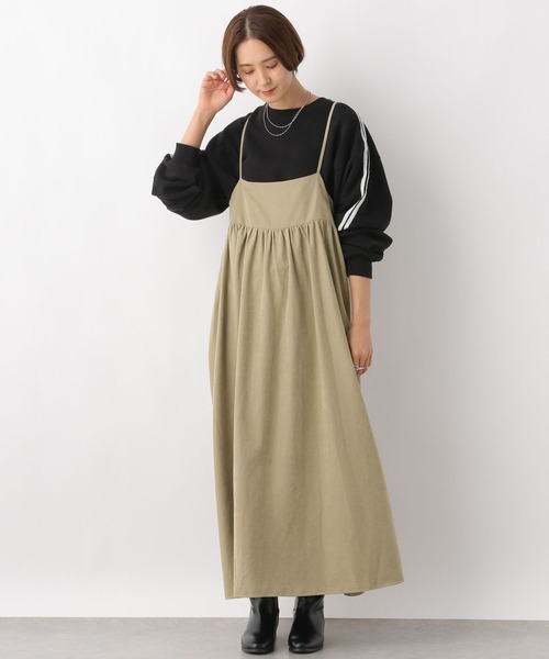 LEPSIM（レプシィム）の「切り替えギャザーキャミワンピース2　983211（ワンピース・レディース・ベージュ/グレー・FREE）」の5枚目の写真