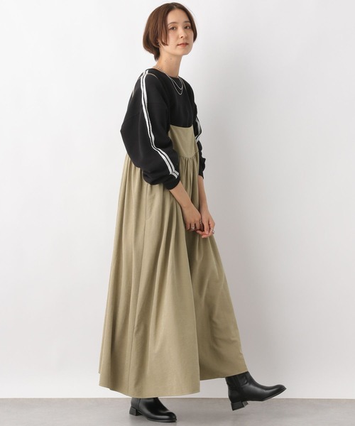 LEPSIM（レプシィム）の「切り替えギャザーキャミワンピース2　983211（ワンピース・レディース・ベージュ/グレー・FREE）」の6枚目の写真