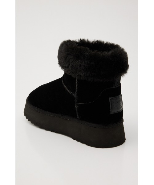RODEO CROWNS WIDE BOWL(ロデオクラウンズワイドボウル)の「FAKE MOUTON PLATFORM BOOTS(ブーツ・レディース・ブラック/ブラウン・LARGE/MEDIUM)」の6枚目の写真