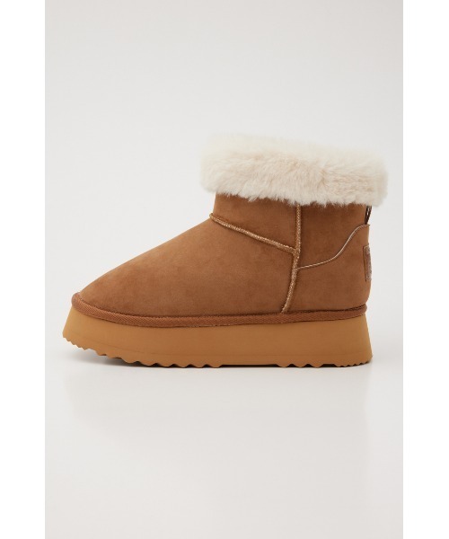 RODEO CROWNS WIDE BOWL(ロデオクラウンズワイドボウル)の「FAKE MOUTON PLATFORM BOOTS(ブーツ・レディース・ブラック/ブラウン・LARGE/MEDIUM)」の9枚目の写真