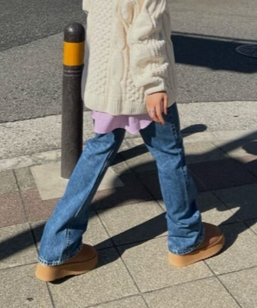 RODEO CROWNS WIDE BOWL(ロデオクラウンズワイドボウル)の「FAKE MOUTON PLATFORM BOOTS(ブーツ・レディース・ブラック/ブラウン・LARGE/MEDIUM)」の20枚目の写真