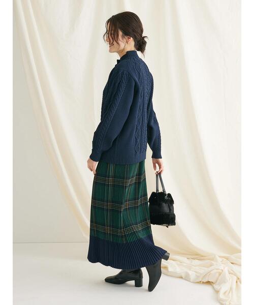 CRAFT STANDARD BOUTIQUE(クラフトスタンダードブティック)の「リサイクルポリエステルヘンリーネックプルオーバー(Tシャツ/カットソー・レディース・ベージュ/アイボリー/ネイビー・FREE)」の7枚目の写真