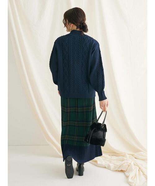 CRAFT STANDARD BOUTIQUE(クラフトスタンダードブティック)の「リサイクルポリエステルヘンリーネックプルオーバー(Tシャツ/カットソー・レディース・ベージュ/アイボリー/ネイビー・FREE)」の8枚目の写真