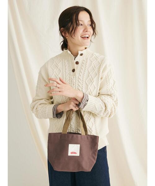 CRAFT STANDARD BOUTIQUE(クラフトスタンダードブティック)の「リサイクルポリエステルヘンリーネックプルオーバー(Tシャツ/カットソー・レディース・ベージュ/アイボリー/ネイビー・FREE)」の10枚目の写真