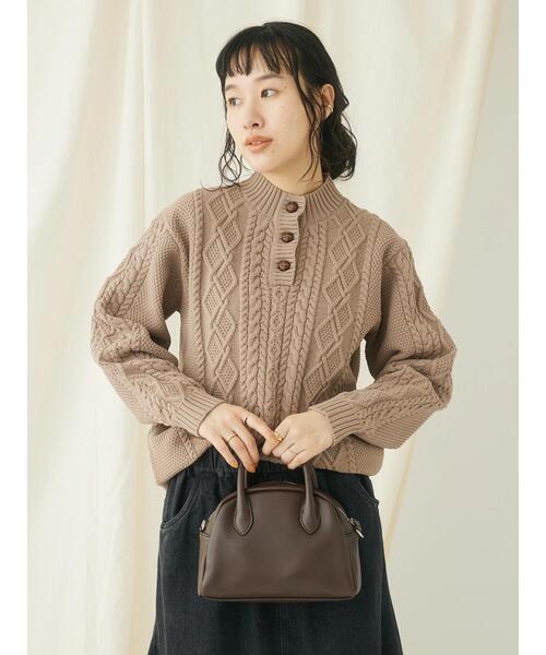 CRAFT STANDARD BOUTIQUE(クラフトスタンダードブティック)の「リサイクルポリエステルヘンリーネックプルオーバー(Tシャツ/カットソー・レディース・ベージュ/アイボリー/ネイビー・FREE)」の17枚目の写真