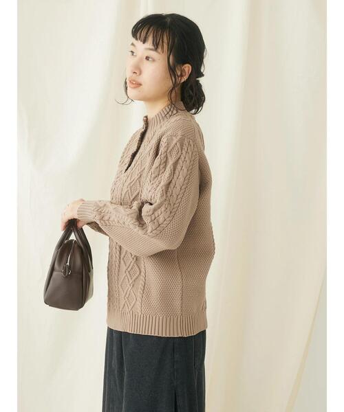 CRAFT STANDARD BOUTIQUE(クラフトスタンダードブティック)の「リサイクルポリエステルヘンリーネックプルオーバー(Tシャツ/カットソー・レディース・ベージュ/アイボリー/ネイビー・FREE)」の18枚目の写真