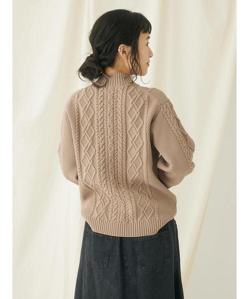 CRAFT STANDARD BOUTIQUE(クラフトスタンダードブティック)の「リサイクルポリエステルヘンリーネックプルオーバー(Tシャツ/カットソー・レディース・ベージュ/アイボリー/ネイビー・FREE)」の19枚目の写真