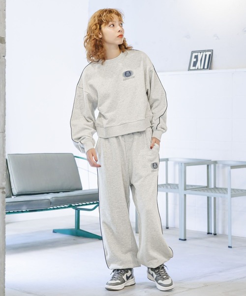 PBLIM（ページボーイリム）の「PBLIM/カラーパイピングスウェット（スウェット・レディース・グレー/ネイビー・SMALL/MEDIUM）」の7枚目の写真