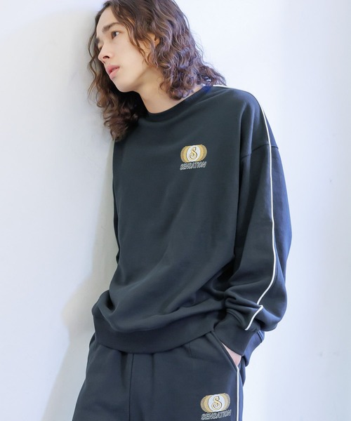 PBLIM（ページボーイリム）の「PBLIM/カラーパイピングスウェット（スウェット・レディース・グレー/ネイビー・SMALL/MEDIUM）」の11枚目の写真