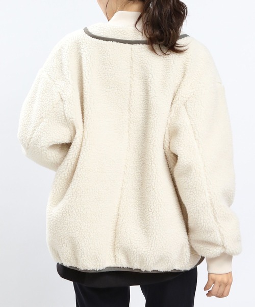 GLOBAL WORK Smile Seed Store（グローバルワーク スマイルシードストア）の「ツブボアキリカエブルゾン/968525（ブルゾン・レディース・ベージュ/ブラック/アイボリー・X-LARGE/MEDIUM/LARGE/SMALL）」の7枚目の写真