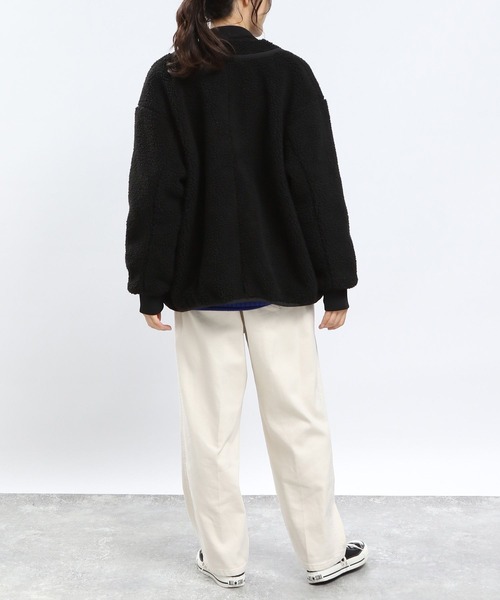 GLOBAL WORK Smile Seed Store（グローバルワーク スマイルシードストア）の「ツブボアキリカエブルゾン/968525（ブルゾン・レディース・ベージュ/ブラック/アイボリー・X-LARGE/MEDIUM/LARGE/SMALL）」の10枚目の写真