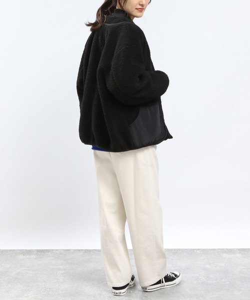 GLOBAL WORK Smile Seed Store（グローバルワーク スマイルシードストア）の「ツブボアキリカエブルゾン/968525（ブルゾン・レディース・ベージュ/ブラック/アイボリー・X-LARGE/MEDIUM/LARGE/SMALL）」の11枚目の写真