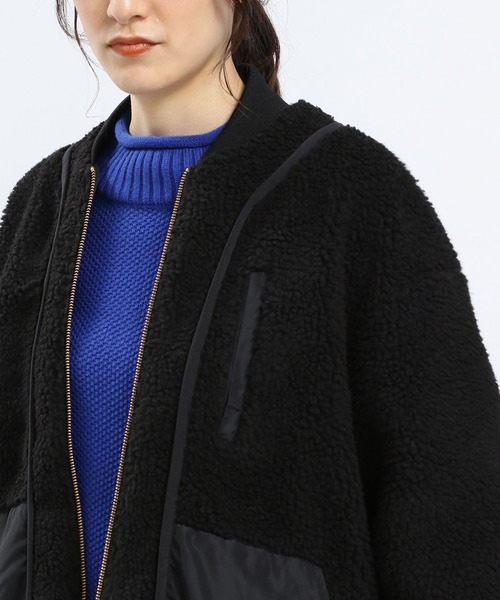 GLOBAL WORK Smile Seed Store（グローバルワーク スマイルシードストア）の「ツブボアキリカエブルゾン/968525（ブルゾン・レディース・ベージュ/ブラック/アイボリー・X-LARGE/MEDIUM/LARGE/SMALL）」の12枚目の写真