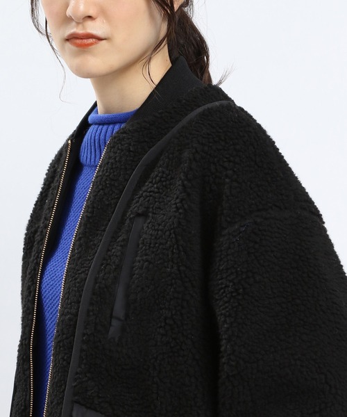 GLOBAL WORK Smile Seed Store（グローバルワーク スマイルシードストア）の「ツブボアキリカエブルゾン/968525（ブルゾン・レディース・ベージュ/ブラック/アイボリー・X-LARGE/MEDIUM/LARGE/SMALL）」の13枚目の写真