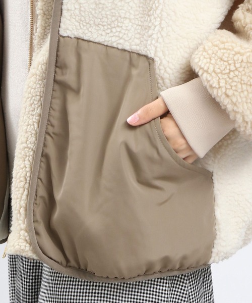 GLOBAL WORK Smile Seed Store（グローバルワーク スマイルシードストア）の「ツブボアキリカエブルゾン/968525（ブルゾン・レディース・ベージュ/ブラック/アイボリー・X-LARGE/MEDIUM/LARGE/SMALL）」の19枚目の写真