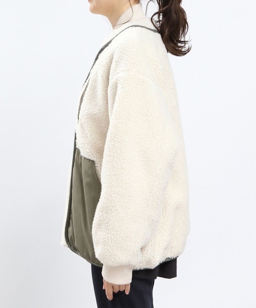 GLOBAL WORK Smile Seed Store（グローバルワーク スマイルシードストア）の「ツブボアキリカエブルゾン/968525（ブルゾン・レディース・ベージュ/ブラック/アイボリー・X-LARGE/MEDIUM/LARGE/SMALL）」の21枚目の写真