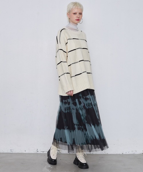 casane（カサネ）の「タイダイチュールスカート（スカート・レディース・ブルー/グリーン/ライトグリーン・FREE）」の11枚目の写真