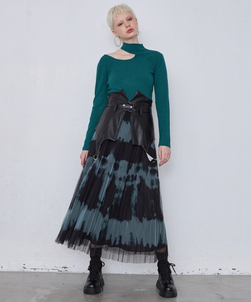 casane（カサネ）の「タイダイチュールスカート（スカート・レディース・ブルー/グリーン/ライトグリーン・FREE）」の12枚目の写真