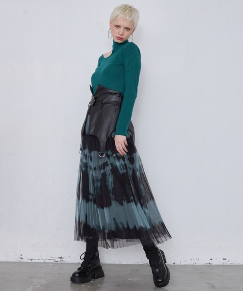 casane（カサネ）の「タイダイチュールスカート（スカート・レディース・ブルー/グリーン/ライトグリーン・FREE）」の13枚目の写真